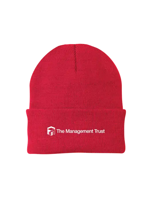 Red Knit Cap w/The Management Trust Logo