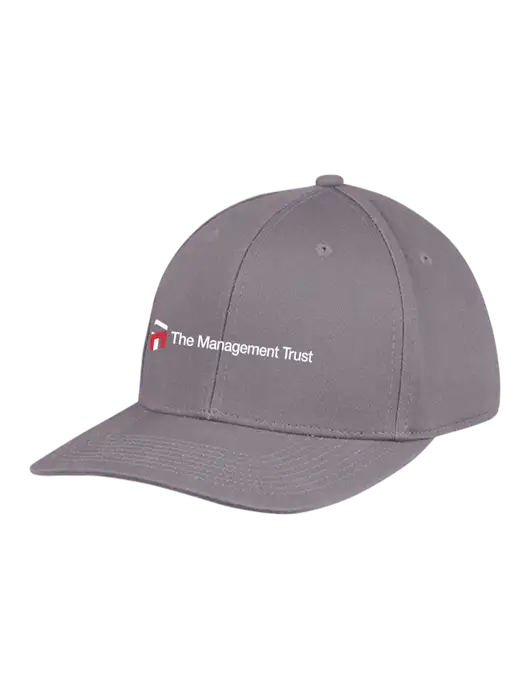 Premium Modern Structured Twill Charcoal Snapback Cap w/The Management Trust Logo