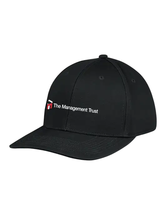 Premium Modern Structured Twill Black Snapback Cap w/The Management Trust Logo