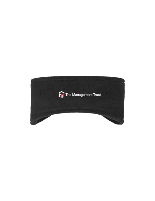 Black Stretch Fleece Headband w/The Management Trust Logo