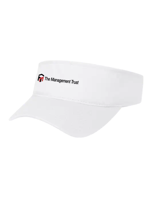 White Cap Visor w/The Management Trust Logo