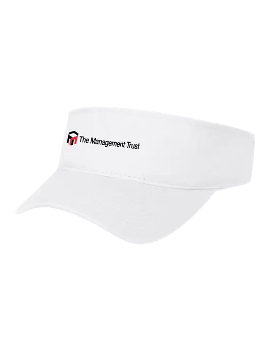 White Cap Visor w/The Management Trust Logo