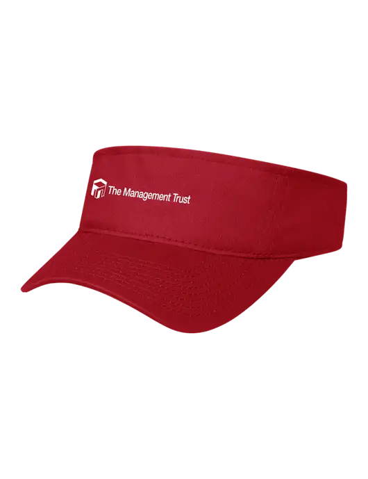 Red Cap Visor w/The Management Trust Logo