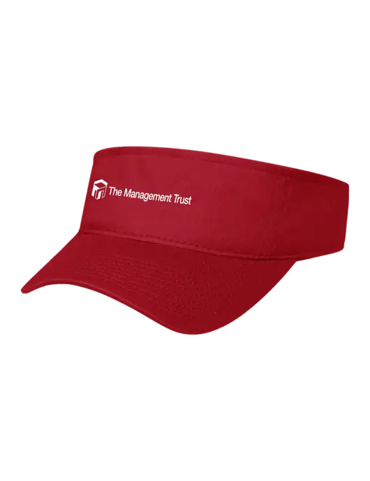 Red Cap Visor w/The Management Trust Logo
