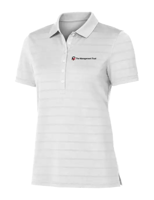 Callaway Womens Bright White Ventilated Polo w/The Management Trust Logo
