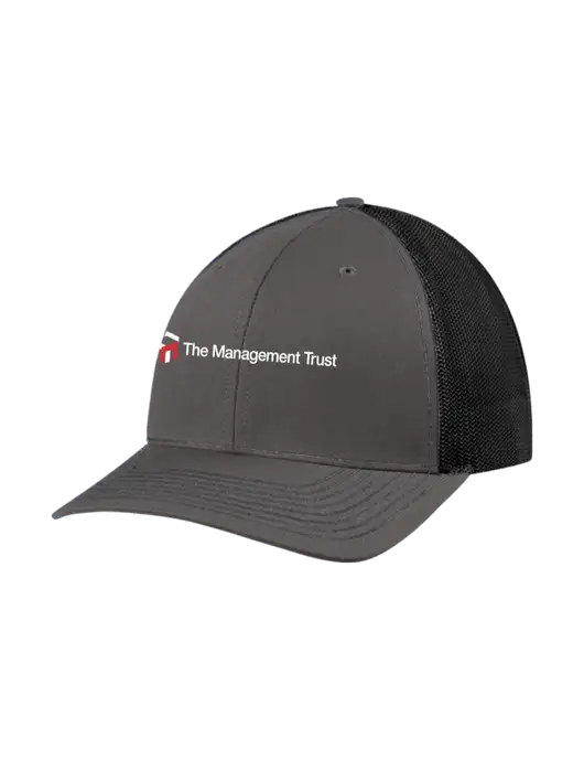 Richardson Adjustable Snapback Original 112 Trucker Cap Dark Grey w/Black Mesh w/The Management Trust Logo