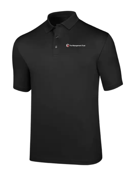Callaway Opti-Dri Black Chev Polo w/The Management Trust Logo
