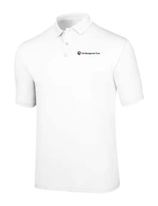 Callaway Opti-Dri White Chev Polo w/The Management Trust Logo