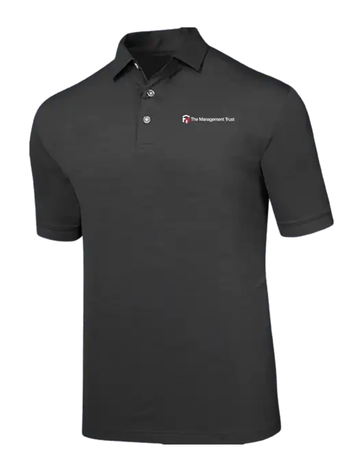 Callaway Black Fashion Tonal Polo w/The Management Trust Logo