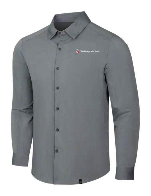 OGIO Medium Grey Heather Commuter Woven Shirt w/The Management Trust Logo