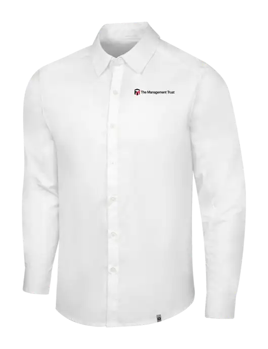 OGIO White Commuter Woven Shirt w/The Management Trust Logo