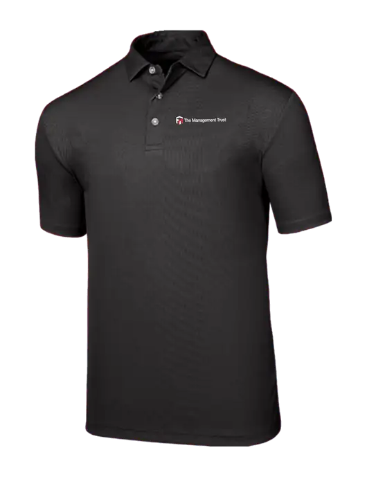 Callaway Birdseye Black Polo w/The Management Trust Logo