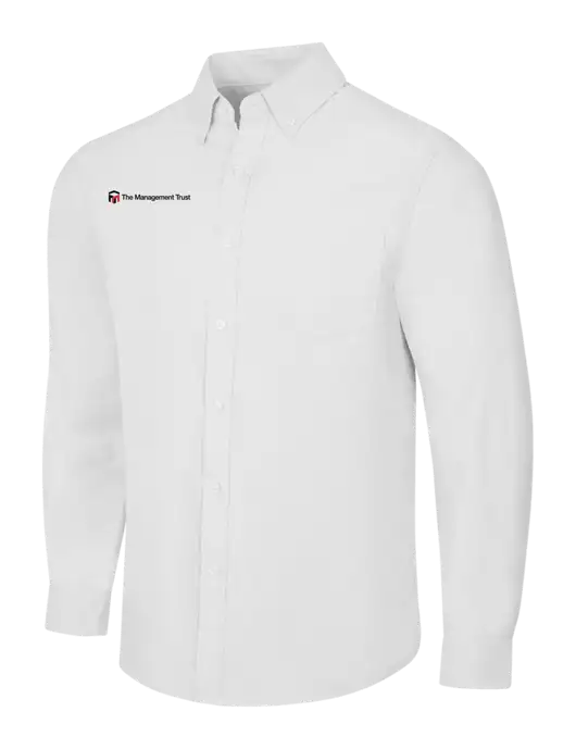 White SuperPro Oxford Shirt w/The Management Trust Logo