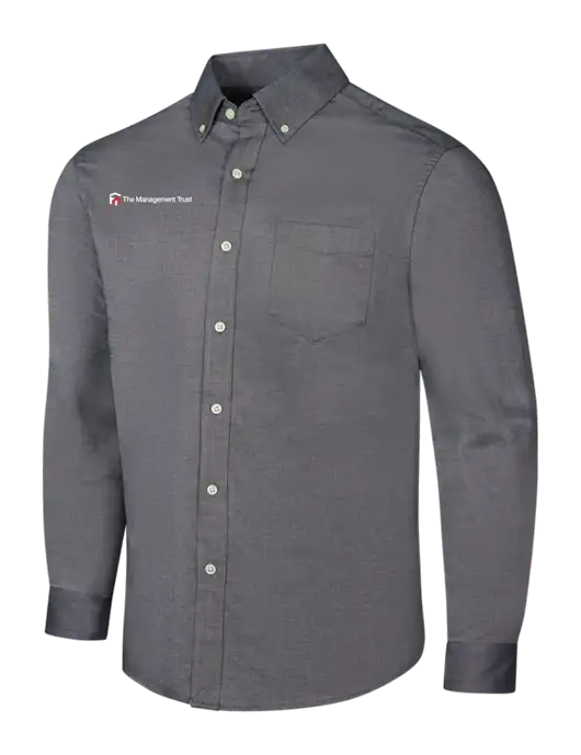 Dark Grey SuperPro Oxford Shirt w/The Management Trust Logo