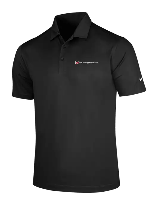 NIKE Black Dri-Fit Vertical Mesh Polo w/The Management Trust Logo