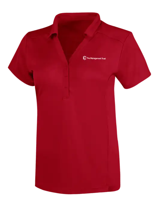 OGIO Red Womens Framework Polo w/The Management Trust Logo