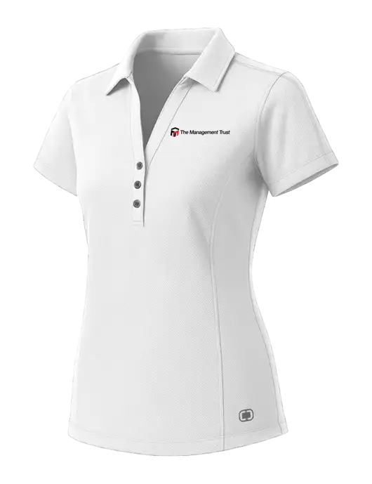 OGIO Womens White ONYX Polo w/The Management Trust Logo