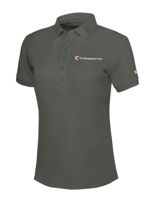 OGIO Womens Medium Grey Jewel Polo w/The Management Trust Logo