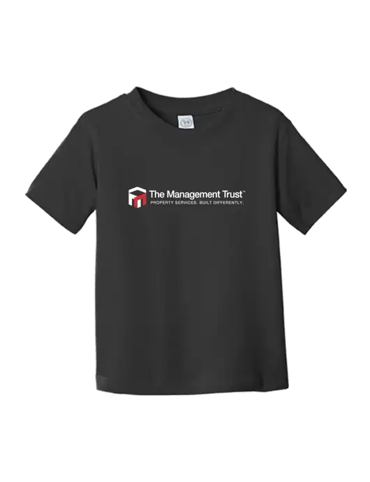 Rabbit Skins Black Toddler Fine Jersey Tee w/The Management Trust Logo