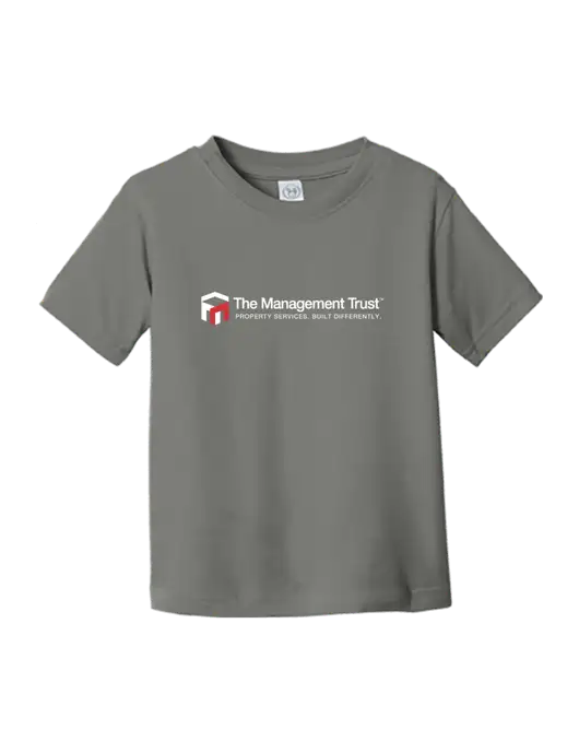 Rabbit Skins Charcoal Toddler Fine Jersey Tee w/The Management Trust Logo