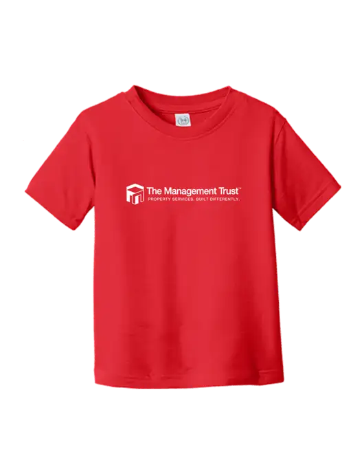 Rabbit Skins Red Toddler Fine Jersey Tee w/The Management Trust Logo