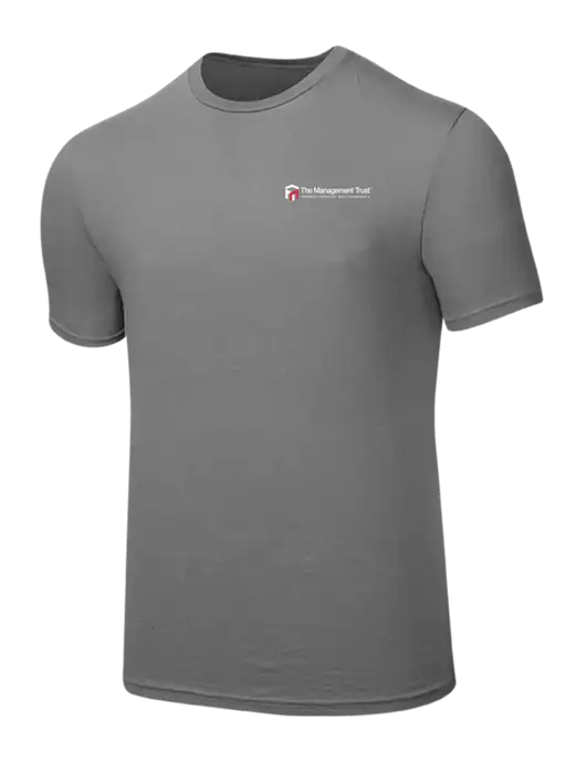 Seriously Soft Medium Grey T-Shirt w/The Management Trust Logo