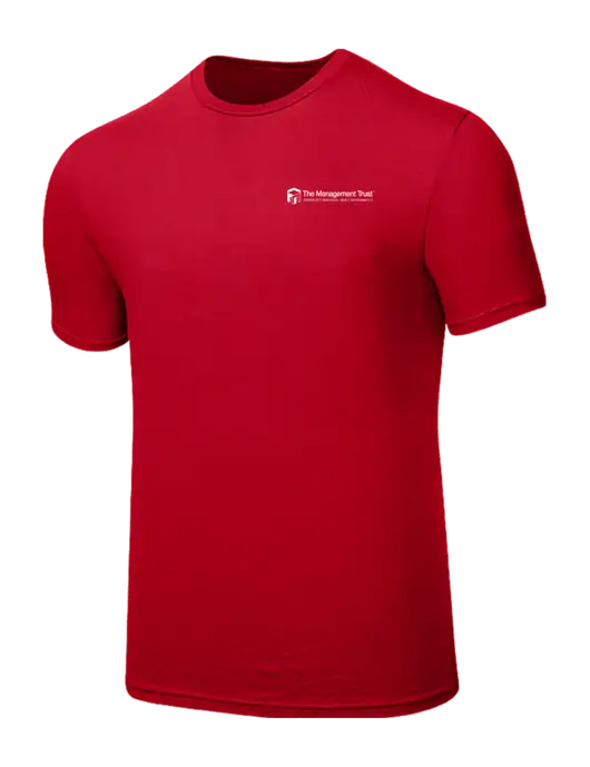 Seriously Soft Red T-Shirt w/The Management Trust Logo