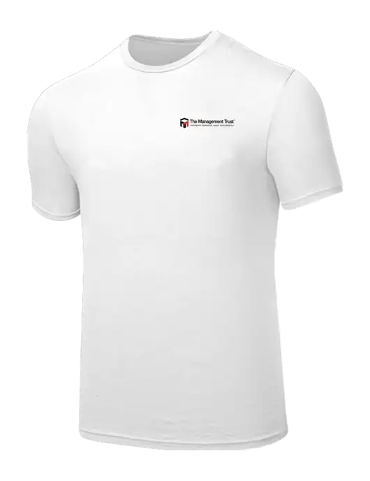 Seriously Soft White T-Shirt w/The Management Trust Logo
