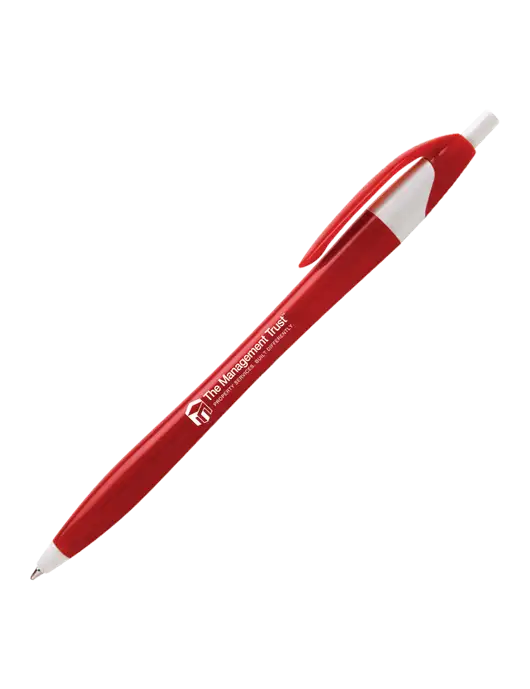 Novella Red/White Executive Pen - Blue Ink w/The Management Trust Logo