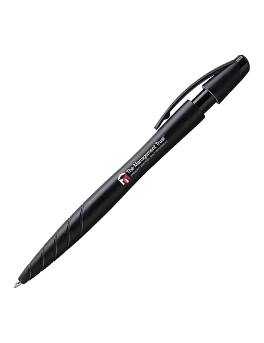 Awali Black Metallic Pen - Black Ink w/The Management Trust Logo