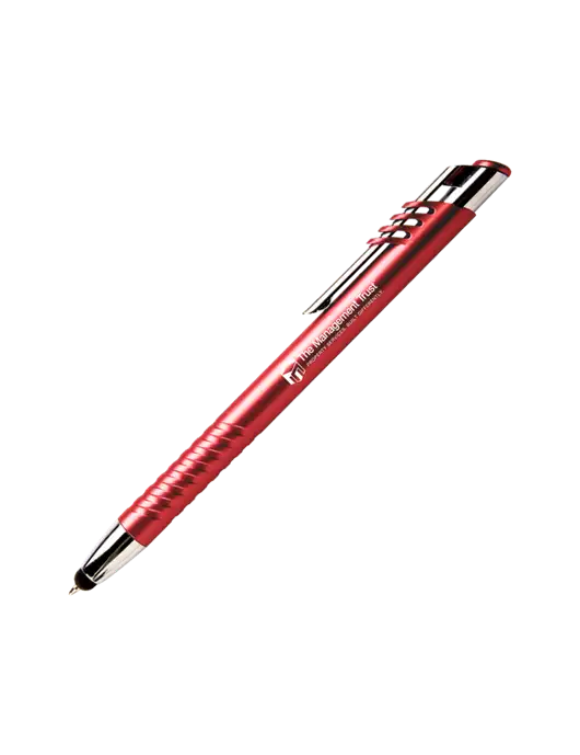 Schirhart Red Stylus Pen - Blue Ink w/The Management Trust Logo