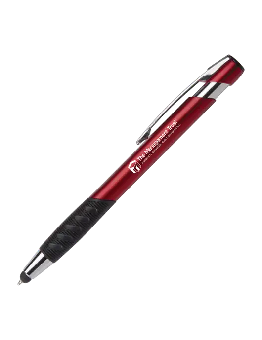 Alize Red Stylus Black Ink Pen w/The Management Trust Logo