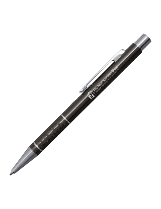 St George Gunmetal Pen - Blue Ink w/The Management Trust Logo