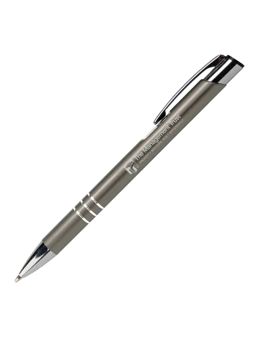 Laurent Gunmetal Pen - Black Ink w/The Management Trust Logo