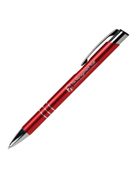 Laurent Red Pen - Black Ink w/The Management Trust Logo