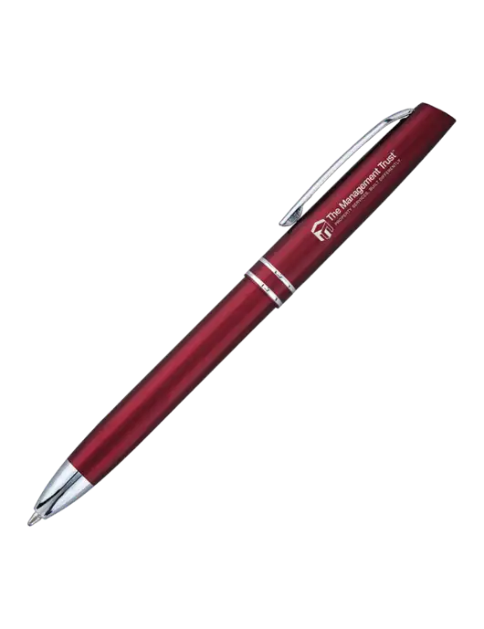 Maroon Anguilla Black Ink Pen w/The Management Trust Logo
