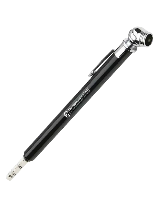 Quick View Black Tire Gauge w/The Management Trust Logo