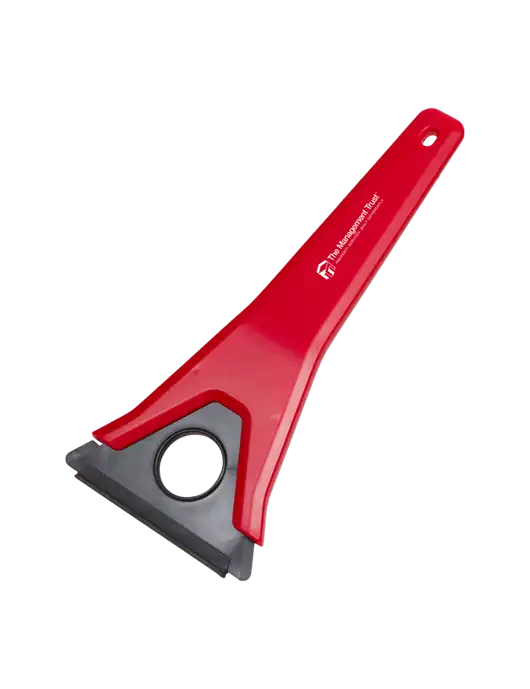 TriBlade Red Windshield Scraper w/The Management Trust Logo