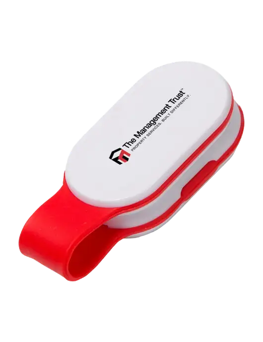 Magna Clip Red Personal Safety Light w/The Management Trust Logo