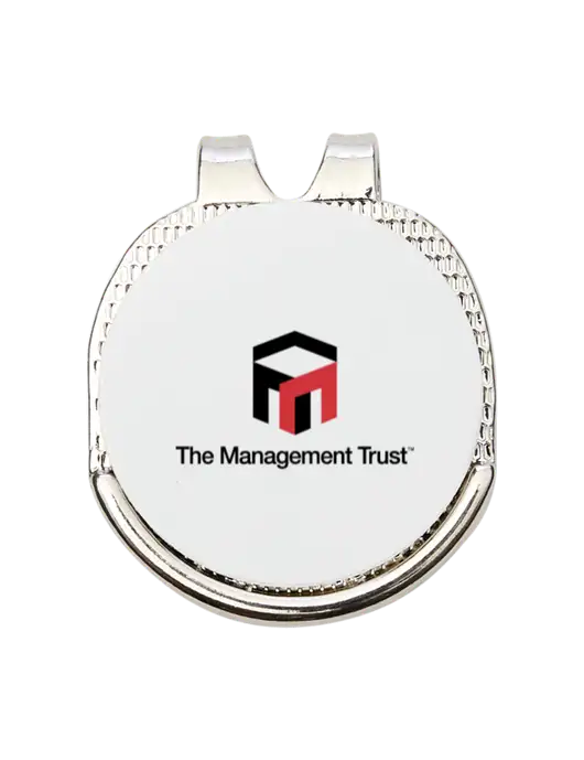 Antique Silver Hat Clip w/Golf Ball Marker w/The Management Trust Logo