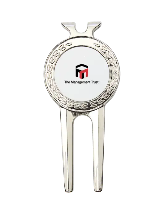 Silver Divot Tool, 1.5 x 3 w/The Management Trust Logo