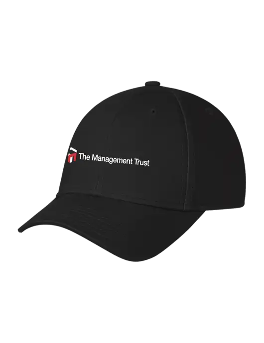 Black Structured Cap Hook & Loop w/The Management Trust Logo