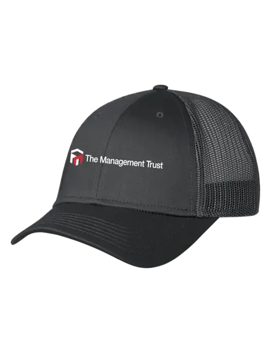 Charcoal Mesh Trucker Cap Snap Back w/The Management Trust Logo