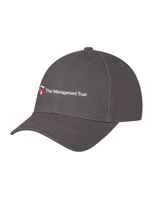 Medium Dark Grey Structured Soft Snap Closure Hook & Loop Cap w/The Management Trust Logo