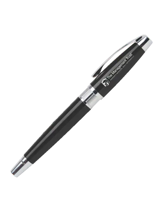 Masscotti Black Rollerball Pen - Black Ink w/The Management Trust Logo