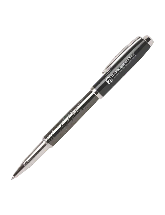 Modernist Black Rollerball Pen - Black Ink w/The Management Trust Logo