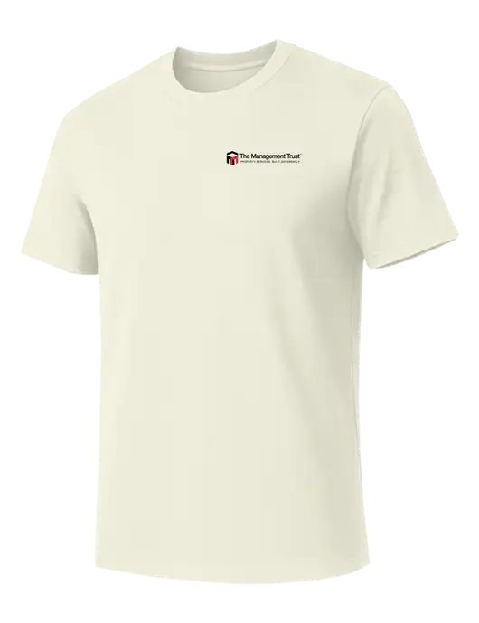 Allmade White Sand Organic Cotton Tee w/The Management Trust Logo