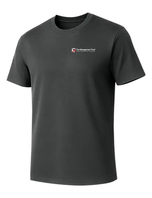 Allmade Charcoal Grey Organic Cotton Tee w/The Management Trust Logo