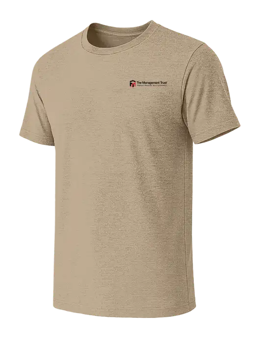 BELLA+CANVAS Heather Tan CVC Short Sleeve Tee w/The Management Trust Logo