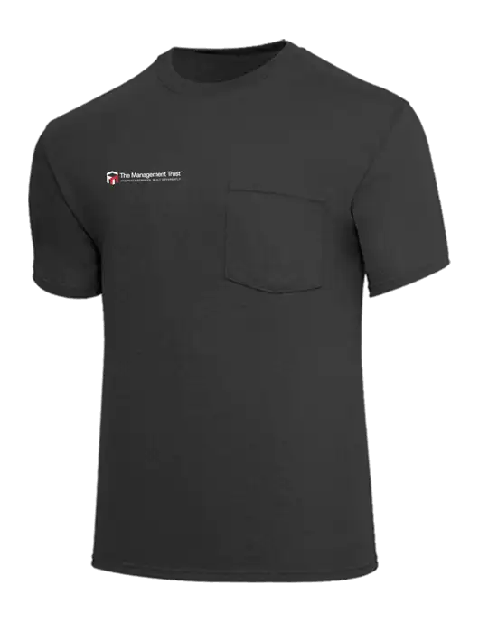 Core Blend Charcoal Grey Pocket T-Shirt w/The Management Trust Logo